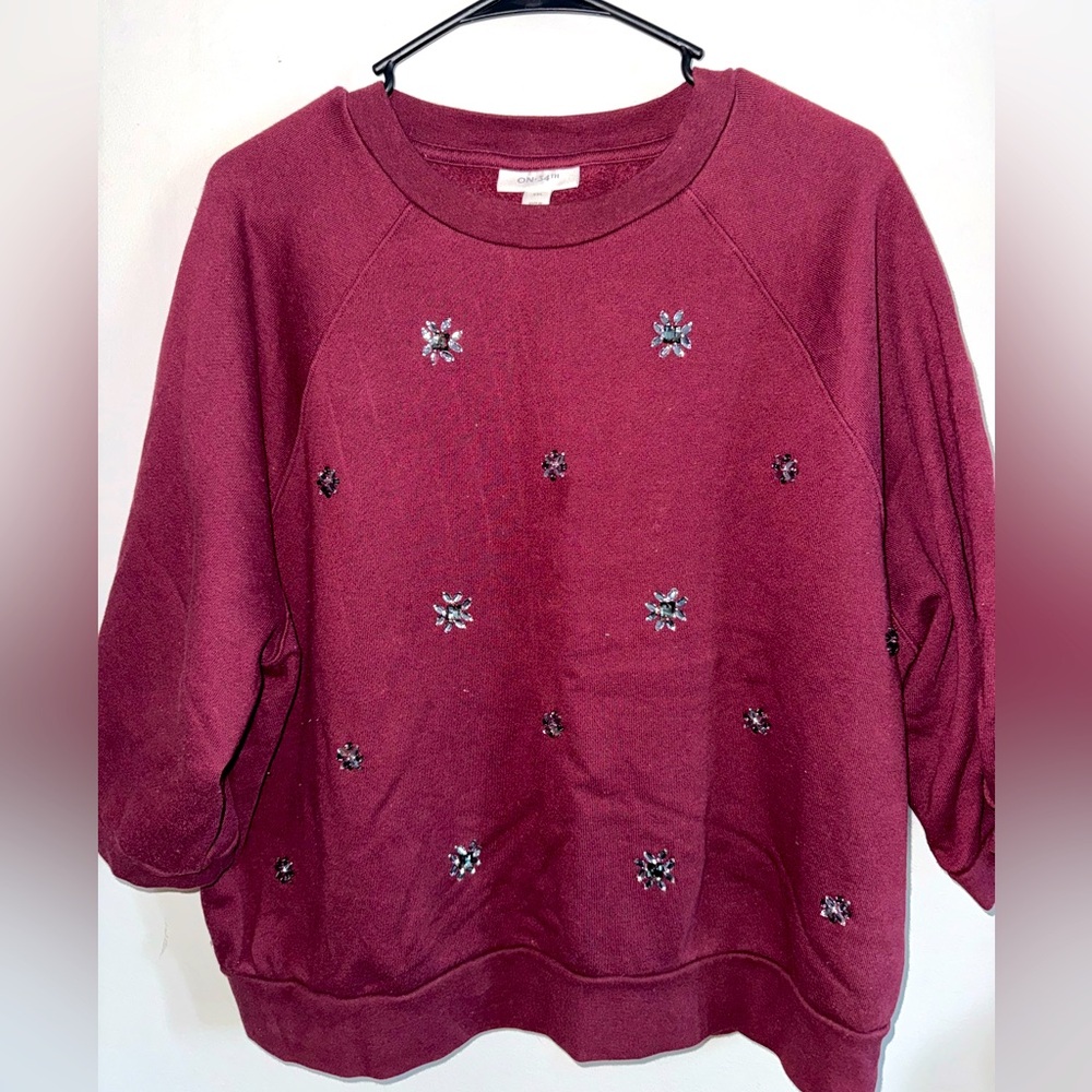 On 34th Blouse with shiny rhinestones.